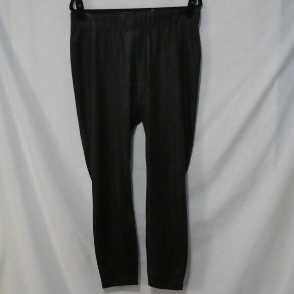 A - ADDITION ELLE | size 14-16 | Snakeskin Texture | Black High-Waist Leggings - Picture 1 of 16